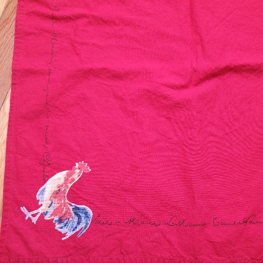 Williams Sonoma rooster French print cotton napkins‎ 20 x 20 (3)